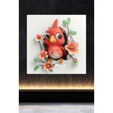 Lucena Metal Tablo Duvardaki Delik Koleksiyonu - Kardinal Kuşu 1