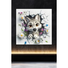 Lucena Metal Tablo Duvardaki Delik Koleksiyonu - Kurt 2