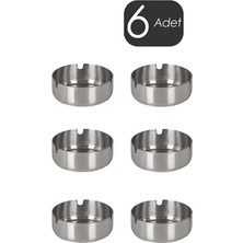 Mucit Home Küllük Metal Küllük Paslanmaz Çelik 6 Lı Kül Tablası Küllük Seti