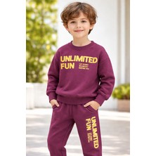 Guscio Kids Kabartma Yazı Efektli Alt Üst Eşofman Takımı