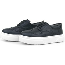 Stella Butik Siyah Beyaz Taban Çocuk Klasik Ayakkabı