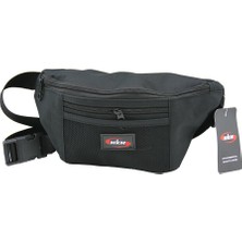 Freebek Bel Çantası  3 Fermuarlı Bölme + 1 Fileli Açık Bölme   10 x 11.5 x 25CM (4887) Azrlya