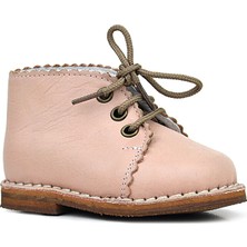 Stella Butik Handmade Hakiki Deri Bağcıklı Bebek Bot