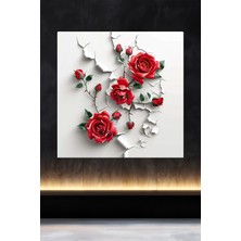 Lucena Metal Tablo Duvardaki Delik Koleksiyonu - Gül 4