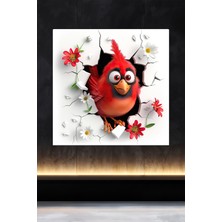 Lucena Metal Tablo Duvardaki Delik Koleksiyonu - Kardinal Kuşu 4