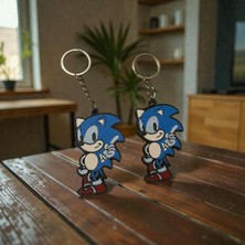 3D Tasarım Anahtarlık Modeli SONIC(2ADET)