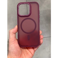 Iphone 16 Pro Uyumlu Magsafe Destekli Buzlu Sert Yüzey ve Silikon Kenarlı Telefon Kılıfı