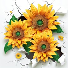 Lucena Metal Tablo Duvardaki Delik Koleksiyonu - Ayçiçeği 4