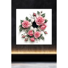 Lucena Metal Tablo Duvardaki Delik Koleksiyonu - Gül 2