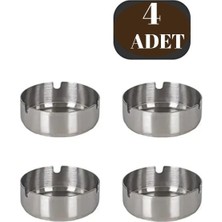 Mucit Home Küllük Metal Küllük Paslanmaz Çelik 4lü Kül Tablası Küllük Seti