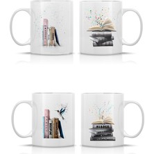 Mio Life The Books Kitaplar 4'lü Kupa Bardak
