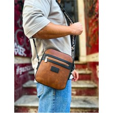 Nil Avm CH102  Stealht Kare Erkek Çanta Sıyah/taba