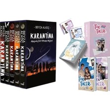 İndigo Kitap Karantina Serisi Seti-5 Kitap Takım- Ciltli Kutulu ve Toktiker Iki Kitaplık Hediyeli Kutu Ciltli