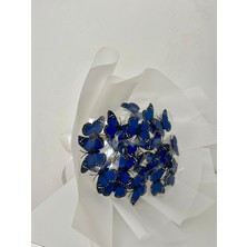 Meri Flower Led’li Mavi Kelebek Buketi – Işıklı, Solmayan Yapay Çiçek Buketi