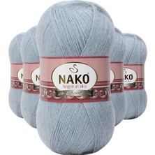 Nako 5 Adet Angora Lüks El Örgü Ipi  12936