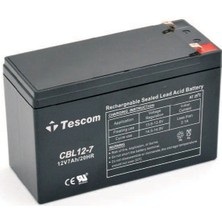 Tescom Combatt, CBL12-7, 12V 7AH, Bakımsız,  Kuru Akü. Ups Için Uygundur. (100012589)