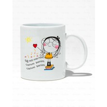 Mio Life Öğretmenler Günü Öğretmenim Canım Benim Canım Benim Beyaz Kupa Bardak