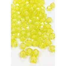 Royaleks Küp Boncuk Içten Boncuklu Bileklik Çanta Boncuğu 10 mm 50 gr Sarı - BNC454