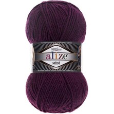 Alize Süperlana Midi (5 Adet) 111 Mürdüm Rengi El Örgü Ipliği