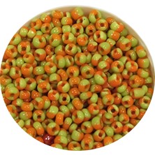 Royaleks Dökme Cam Kum Boncuk (11/0) 2 mm - 20 Gram -  Sarı Turuncu - BNC031