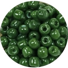 Royaleks Dökme Cam Kum Boncuk Büyük Boy (6/0) 4 mm - 60 Gram - Koyu Yeşil - BNC112