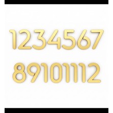 Pelince Slim Font Duvar Saati Rakamları Sayı Seti - Saat Yapımı Için Ahşap Numaralar - Saat Aksesuarı Malzemeleri Dekoratif Saat Sayıları - Yükseklik 3 cm (1-12 Tam Set)