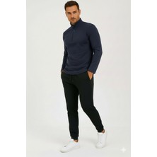 Hmoavm Defduu Store Erkek Siyah Yarım Fermuarlı Eşofman Takımı