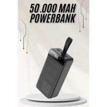 Pazarcan Powerbank Çoklu Şarj Girişi 50.000 Mah Taşınabilir Dijital Göstergeli