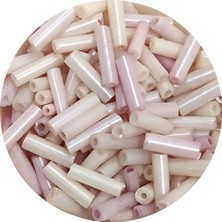 Royaleks Uzun Boru Kesme Boncuk Çap 2mm Uzunluk 10 mm - 20 Gram - Mat Beyaz - BNC263