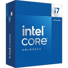 Intel I7-14700K 20 Core, 3.40GHZ, 33MB, 253W, LGA1700, 14.nesil, Box, (Dahili Grafik Var, Fan Yok)