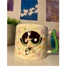 Mio Life Powerpuff Girls - Buttercup Kalp Detaylı Kupa Bardak Kahve Fincanı