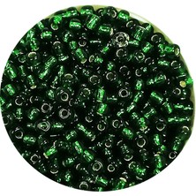 Royaleks Dökme Cam Kum Boncuk (11/0) 2 mm - 60 Gram -  Şefaf Koyu Yeşil - BNC037