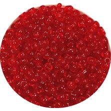 Royaleks Dökme Cam Kum Boncuk (11/0) 2 mm - 20 Gram -  Şeffaf Kırmızı - BNC021