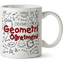 Mio Life Geometri Öğretmeni Porselen Kupa Bardak (12) Öğretmenler Gününe Özel Kupa