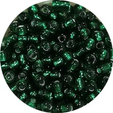 Royaleks Dökme Cam Kum Boncuk (8/0) 3 mm - 60 Gram - Koyu Yeşil - BNC187