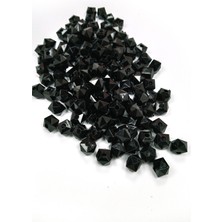 Royaleks Küp Boncuk Içten Boncuklu Bileklik Çanta Boncuğu 10 mm 50 gr Siyah - BNC457