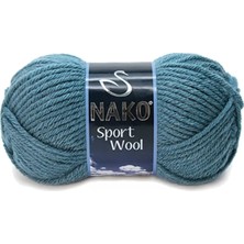 Nako 1 Adet Sport Wool Atkı Bere Ceket Yelek Örgü Ipi Yünü No: 185 Fırtına