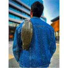 Sb Shopping CNT010 Cilt Deri Erkek Çapraz Çanta Hakı