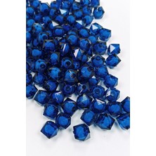 Royaleks Küp Boncuk Içten Boncuklu Bileklik Çanta Boncuğu 10 mm 50 gr Koyu Mavi - BNC453