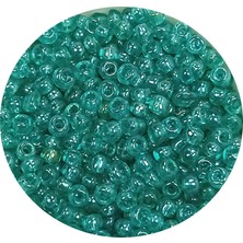 Royaleks Dökme Cam Kum Boncuk (11/0) 2 mm - 20 Gram -  Şeffaf Yeşil - BNC014