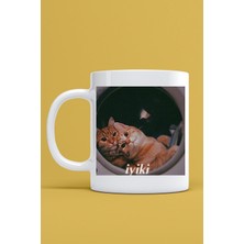 Mio Life Iyi Ki Yazılı Kedili Kupa Bardak