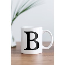 Mio Life Beyaz B Harfi Baskılı Kupa Bardak