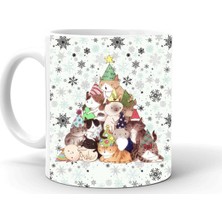 Mio Life Yılbası Noel Temalı Baskılı Seramik Beyaz Kupa