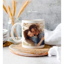 Mio Life Kişiye Özel 3 Fotoğraflı Beyaz Kupa Bardak - Arkadaşa Hediye - Doğum Günü Hediyesi