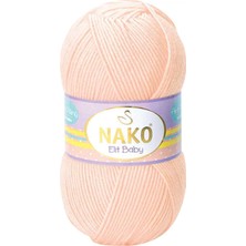Nako 1 Adet Elite Baby El Örgü Ipi Tüylenmeyen Bebek Yünü Soft Şeftali 3701