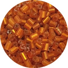 Royaleks Kesme Cam Boncuk 2mm - 60 Gram - Şeffaf Koyu Turuncu - BNC375