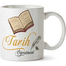 Mio Life Tarih Öğretmeni Porselen Kupa Bardak (4) Öğretmenler Gününe Özel Kupa