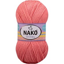 Nako Elite Baby El Örgü Ipi Tüylenmeyen Bebek Yünü Somon 1469
