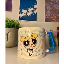 Mio Life Powerpuff Girls - Bubbles Kalp Detaylı Kupa Bardak Kahve Fincanı