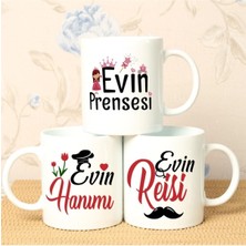 Mio Life Evin Hanım Evin Beyi Evin Prensesi Kupa Bardak Üçlü Set